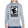 JAmerica Unisex Poly Fleece Striped Pullover Hoodie Thumbnail