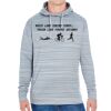 JAmerica Unisex Poly Fleece Striped Pullover Hoodie Thumbnail