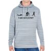 JAmerica Unisex Poly Fleece Striped Pullover Hoodie Thumbnail