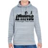 JAmerica Unisex Poly Fleece Striped Pullover Hoodie Thumbnail