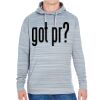 JAmerica Unisex Poly Fleece Striped Pullover Hoodie Thumbnail