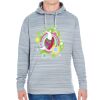 JAmerica Unisex Poly Fleece Striped Pullover Hoodie Thumbnail