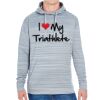 JAmerica Unisex Poly Fleece Striped Pullover Hoodie Thumbnail