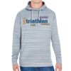 JAmerica Unisex Poly Fleece Striped Pullover Hoodie Thumbnail