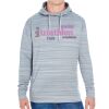 JAmerica Unisex Poly Fleece Striped Pullover Hoodie Thumbnail