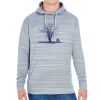 JAmerica Unisex Poly Fleece Striped Pullover Hoodie Thumbnail