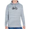 JAmerica Unisex Poly Fleece Striped Pullover Hoodie Thumbnail
