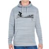 JAmerica Unisex Poly Fleece Striped Pullover Hoodie Thumbnail