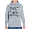 JAmerica Unisex Poly Fleece Striped Pullover Hoodie Thumbnail