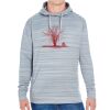 JAmerica Unisex Poly Fleece Striped Pullover Hoodie Thumbnail