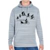 JAmerica Unisex Poly Fleece Striped Pullover Hoodie Thumbnail
