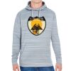 JAmerica Unisex Poly Fleece Striped Pullover Hoodie Thumbnail