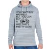 JAmerica Unisex Poly Fleece Striped Pullover Hoodie Thumbnail