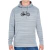 JAmerica Unisex Poly Fleece Striped Pullover Hoodie Thumbnail