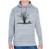 JAmerica Unisex Poly Fleece Striped Pullover Hoodie Thumbnail