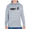 JAmerica Unisex Poly Fleece Striped Pullover Hoodie Thumbnail
