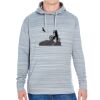 JAmerica Unisex Poly Fleece Striped Pullover Hoodie Thumbnail