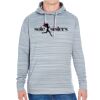JAmerica Unisex Poly Fleece Striped Pullover Hoodie Thumbnail