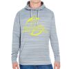 JAmerica Unisex Poly Fleece Striped Pullover Hoodie Thumbnail