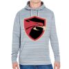 JAmerica Unisex Poly Fleece Striped Pullover Hoodie Thumbnail
