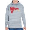 JAmerica Unisex Poly Fleece Striped Pullover Hoodie Thumbnail