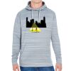 JAmerica Unisex Poly Fleece Striped Pullover Hoodie Thumbnail