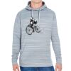 JAmerica Unisex Poly Fleece Striped Pullover Hoodie Thumbnail