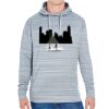 JAmerica Unisex Poly Fleece Striped Pullover Hoodie Thumbnail
