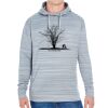 JAmerica Unisex Poly Fleece Striped Pullover Hoodie Thumbnail