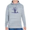 JAmerica Unisex Poly Fleece Striped Pullover Hoodie Thumbnail