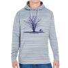 JAmerica Unisex Poly Fleece Striped Pullover Hoodie Thumbnail