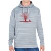 JAmerica Unisex Poly Fleece Striped Pullover Hoodie Thumbnail