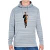 JAmerica Unisex Poly Fleece Striped Pullover Hoodie Thumbnail