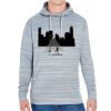 JAmerica Unisex Poly Fleece Striped Pullover Hoodie Thumbnail