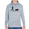 JAmerica Unisex Poly Fleece Striped Pullover Hoodie Thumbnail
