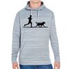 JAmerica Unisex Poly Fleece Striped Pullover Hoodie Thumbnail
