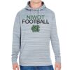 JAmerica Unisex Poly Fleece Striped Pullover Hoodie Thumbnail