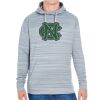 JAmerica Unisex Poly Fleece Striped Pullover Hoodie Thumbnail