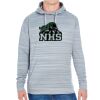 JAmerica Unisex Poly Fleece Striped Pullover Hoodie Thumbnail