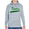 JAmerica Unisex Poly Fleece Striped Pullover Hoodie Thumbnail