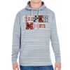 JAmerica Unisex Poly Fleece Striped Pullover Hoodie Thumbnail