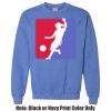 Adult Heavy Blend Heather Royal or Red 60/40 Fleece Crew (S) Thumbnail