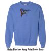 Adult Heavy Blend Heather Royal or Red 60/40 Fleece Crew (S) Thumbnail