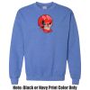 Adult Heavy Blend Heather Royal or Red 60/40 Fleece Crew (S) Thumbnail