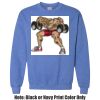 Adult Heavy Blend Heather Royal or Red 60/40 Fleece Crew (S) Thumbnail