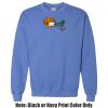 Adult Heavy Blend Heather Royal or Red 60/40 Fleece Crew (S) Thumbnail