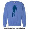 Adult Heavy Blend Heather Royal or Red 60/40 Fleece Crew (S) Thumbnail
