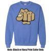 Adult Heavy Blend Heather Royal or Red 60/40 Fleece Crew (S) Thumbnail