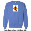 Adult Heavy Blend Heather Royal or Red 60/40 Fleece Crew (S) Thumbnail