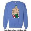 Adult Heavy Blend Heather Royal or Red 60/40 Fleece Crew (S) Thumbnail
